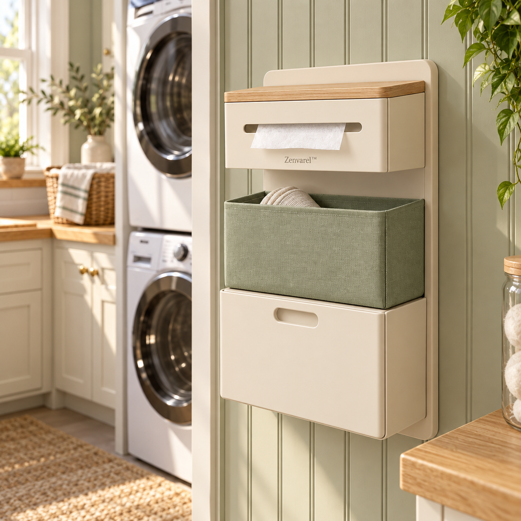 Zenvarel™ LintLoop Dryer-Side Utility Station