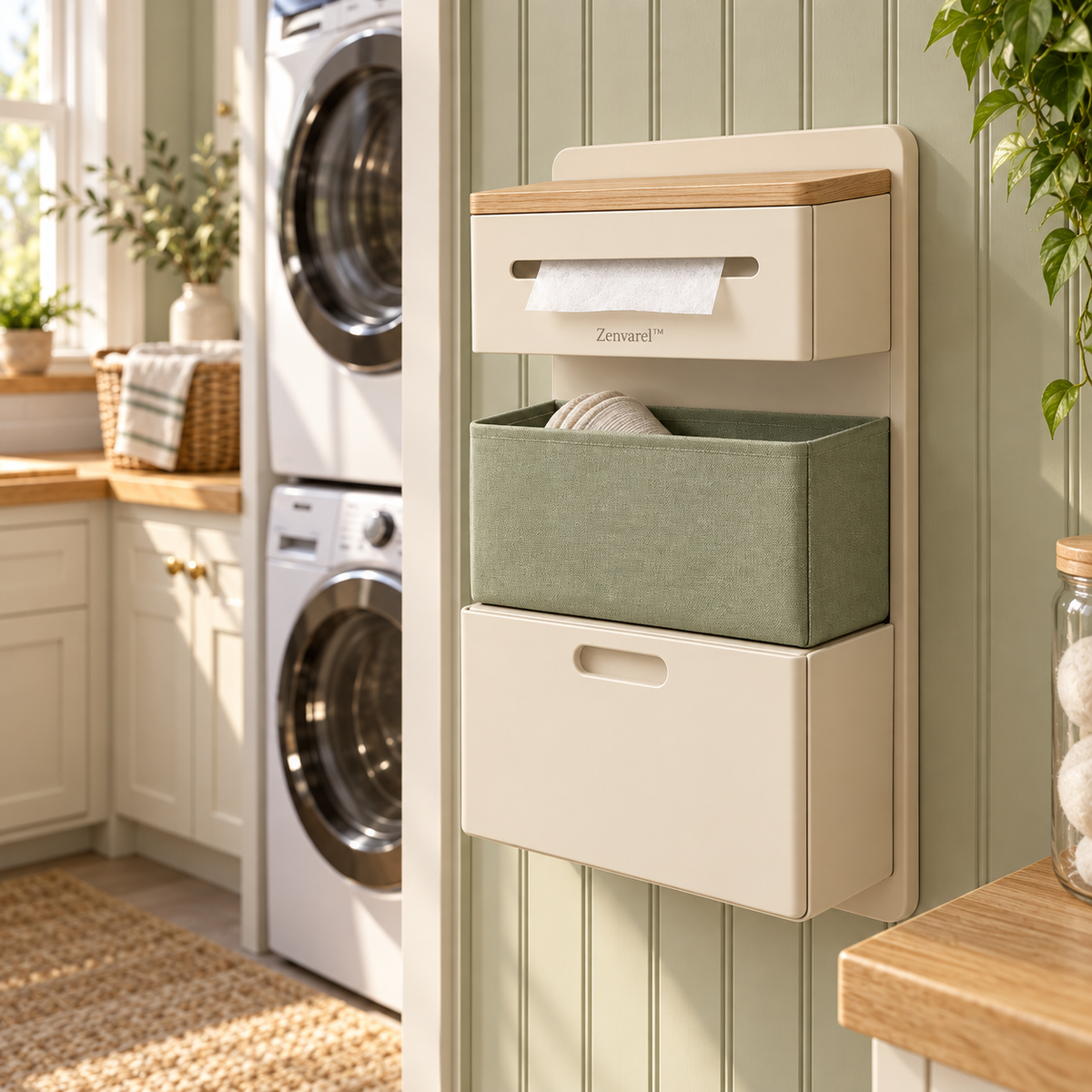 Zenvarel™ LintLoop Dryer-Side Utility Station