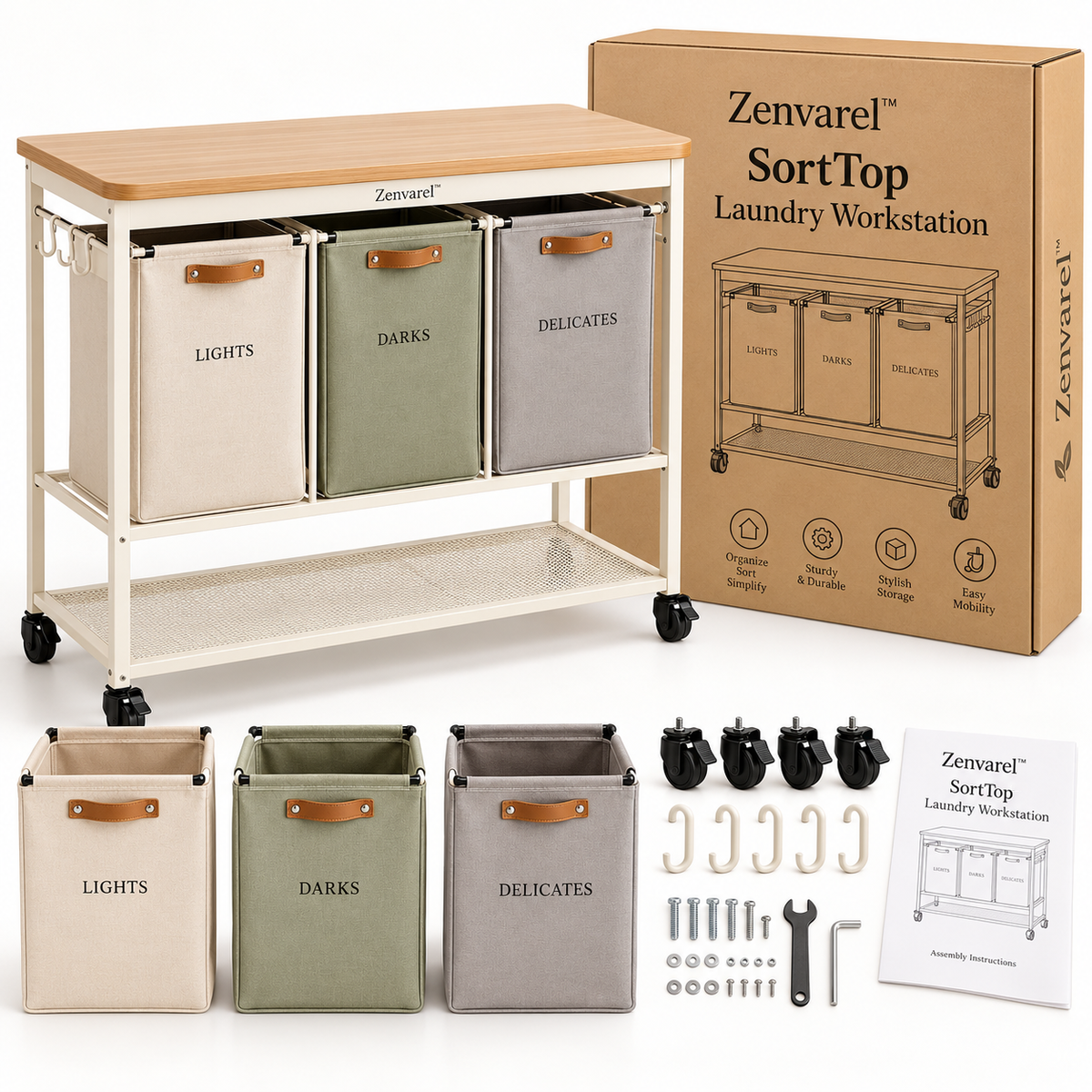 Zenvarel™ SortTop Laundry Workstation