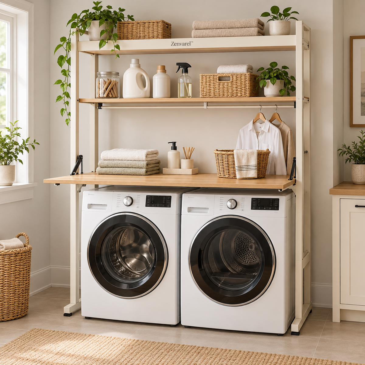 Zenvarel™ BridgeFold Over-Washer Laundry Organizer