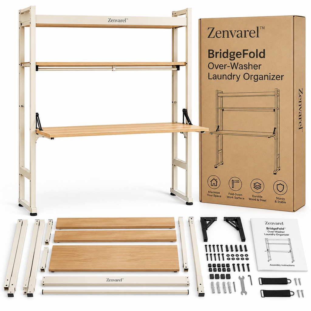 Zenvarel™ BridgeFold Over-Washer Laundry Organizer