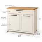 Zenvarel™ HideSort Laundry Hamper Cabinet