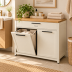 Zenvarel™ HideSort Laundry Hamper Cabinet