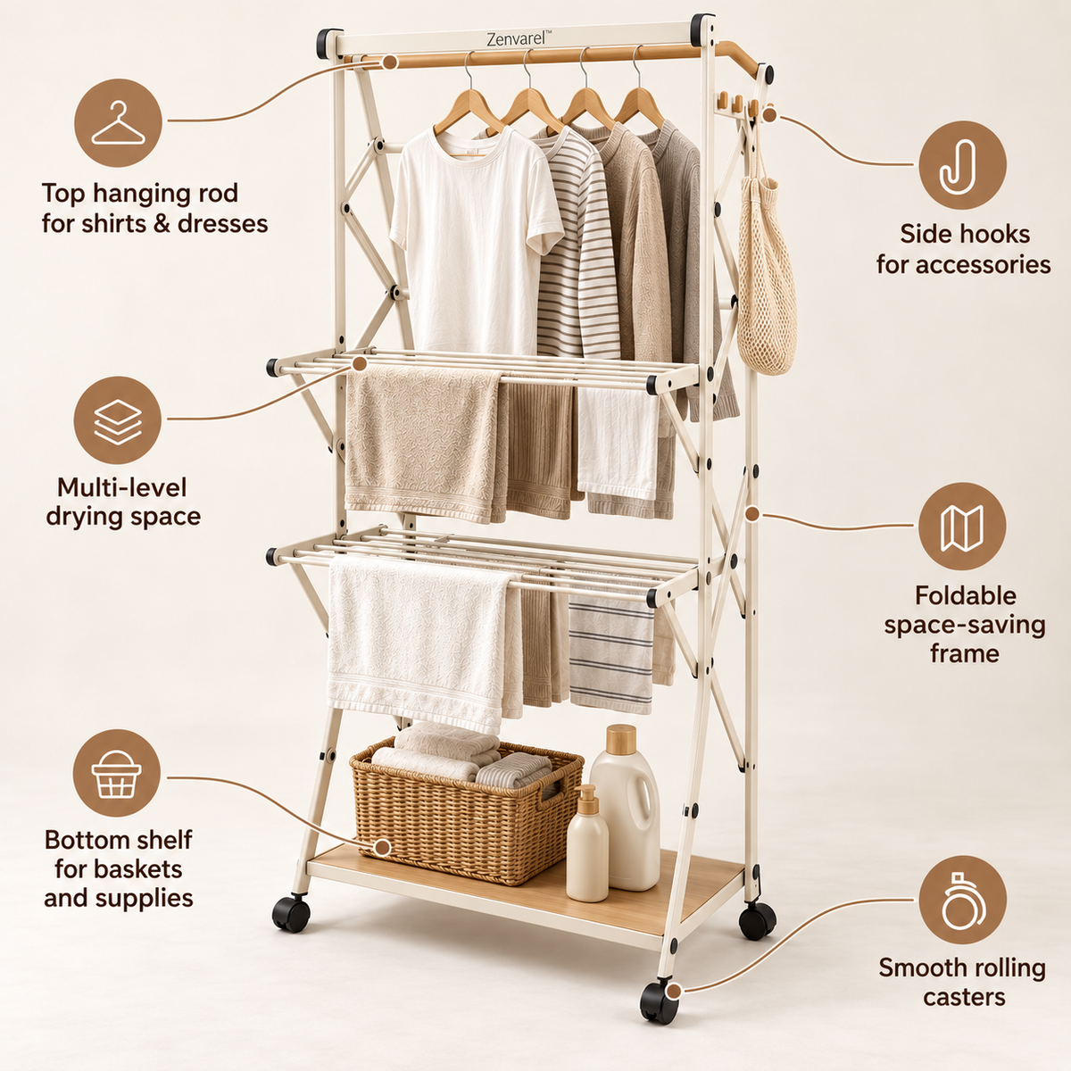 Zenvarel™ DryMate Folding Drying Tower