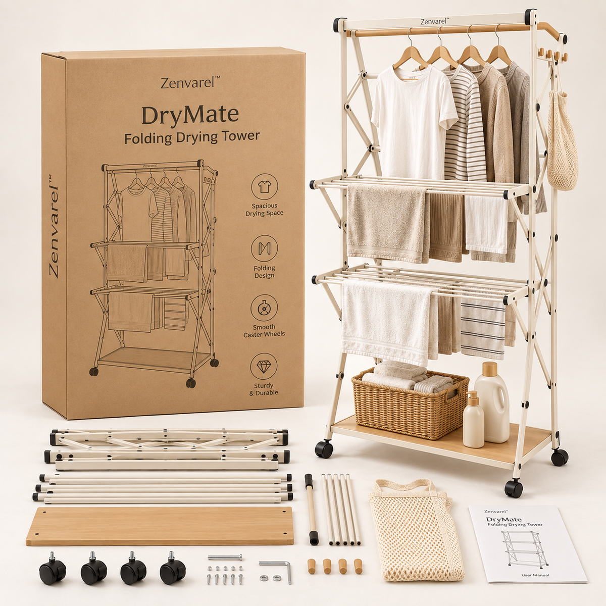 Zenvarel™ DryMate Folding Drying Tower