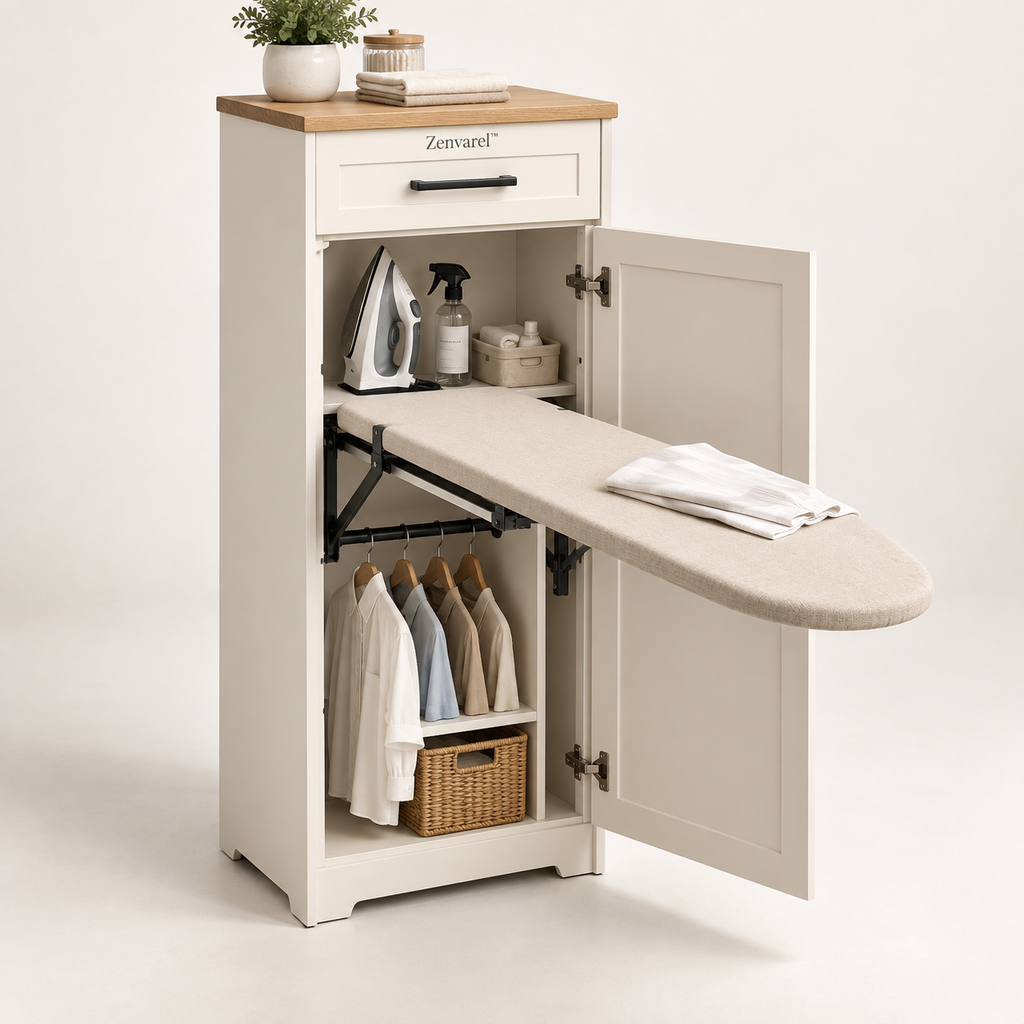 Zenvarel™ PressMate Ironing Station Cabinet