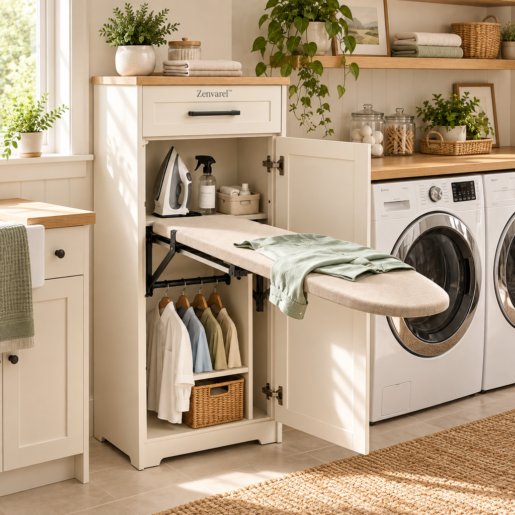 Zenvarel™ PressMate Ironing Station Cabinet