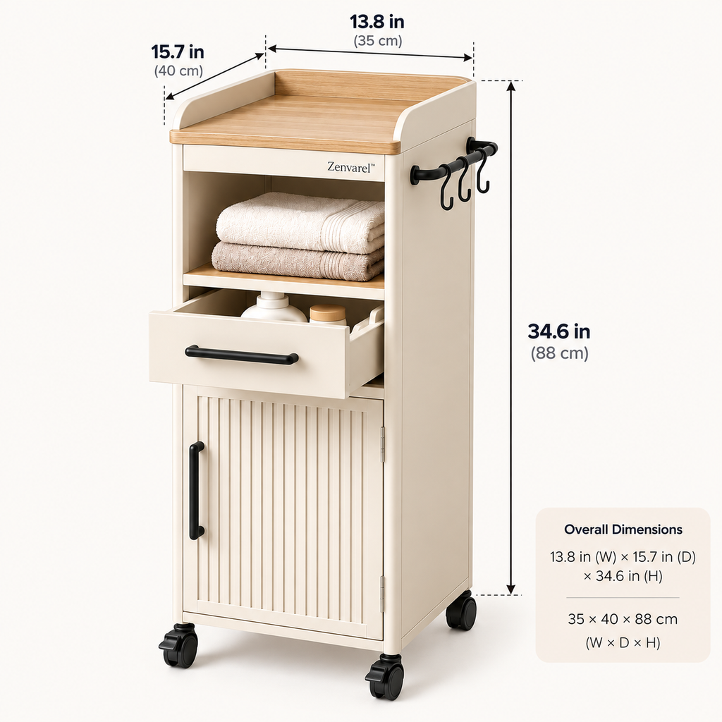 Zenvarel™ Compact Laundry Side Cabinet