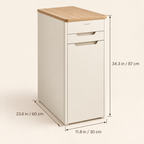 Zenvarel™ NookSort Compact Laundry Side Cabinet