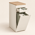 Zenvarel™ NookSort Compact Laundry Side Cabinet