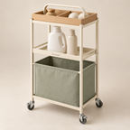 Zenvarel™ CarryFlow Laundry Cleaning Cart