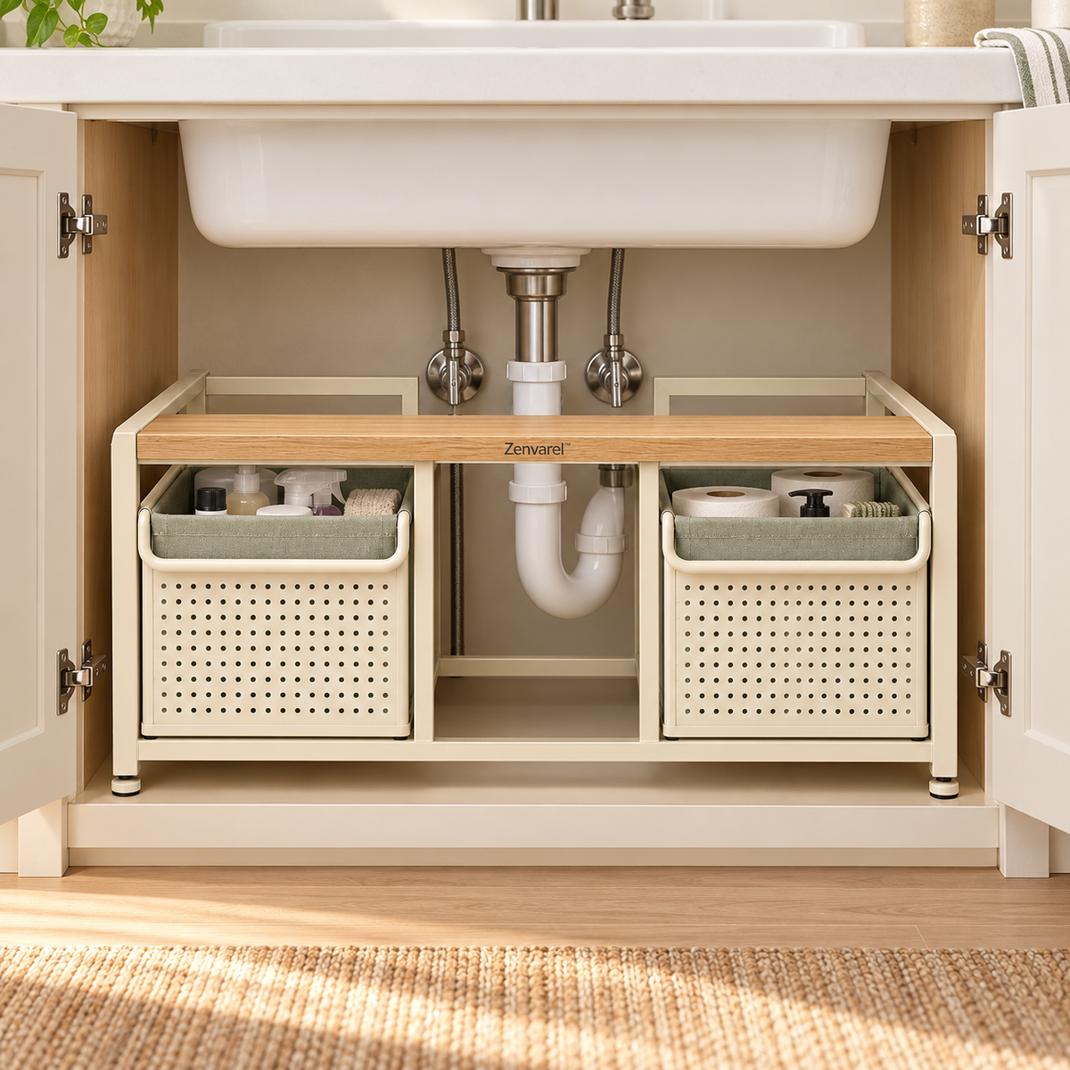 Zenvarel™ SinkArc Under-Sink Laundry Station