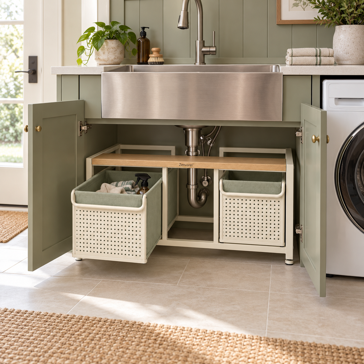 Zenvarel™ SinkArc Under-Sink Laundry Station