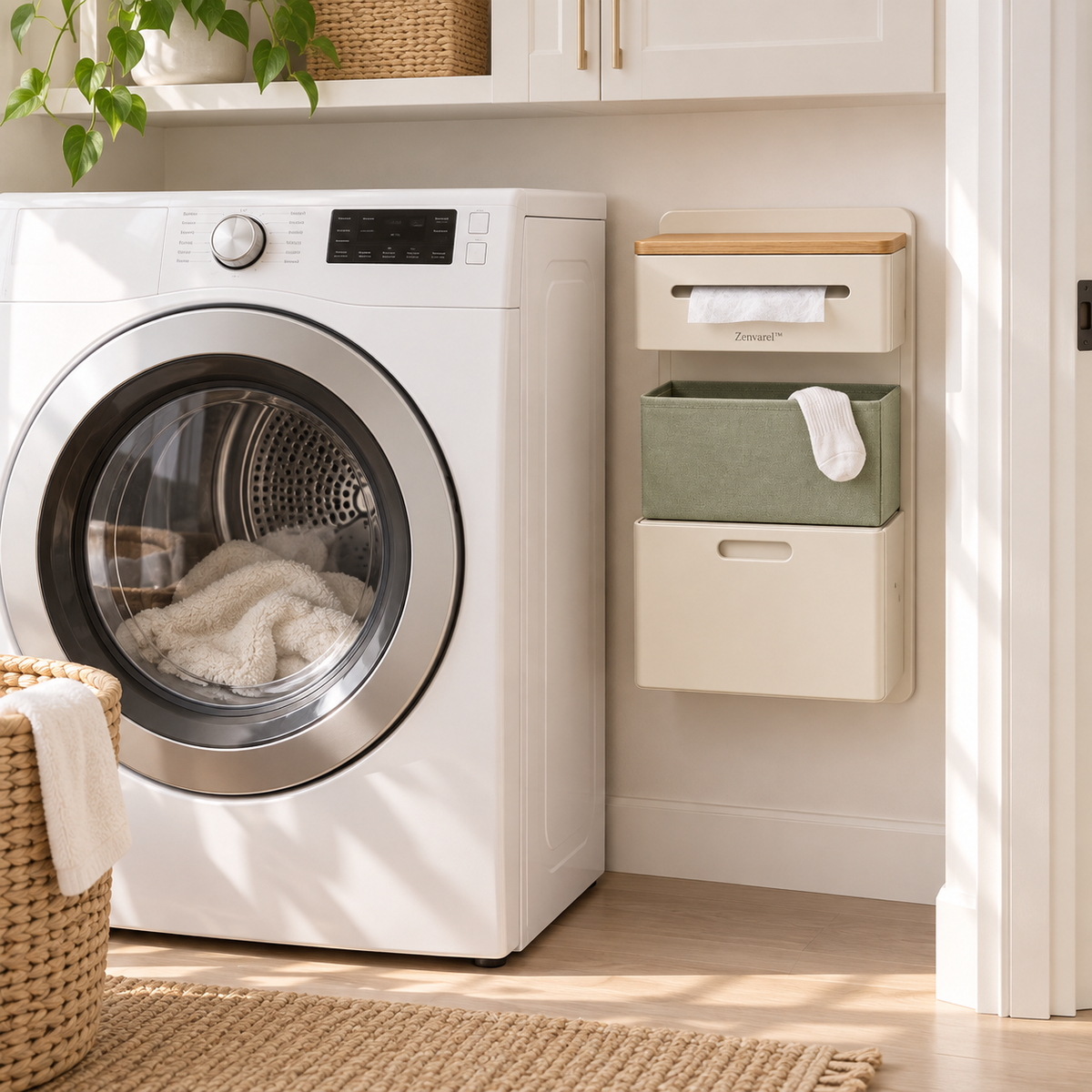 Zenvarel™ LintLoop Dryer-Side Utility Station